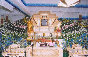 自宅葬花祭壇